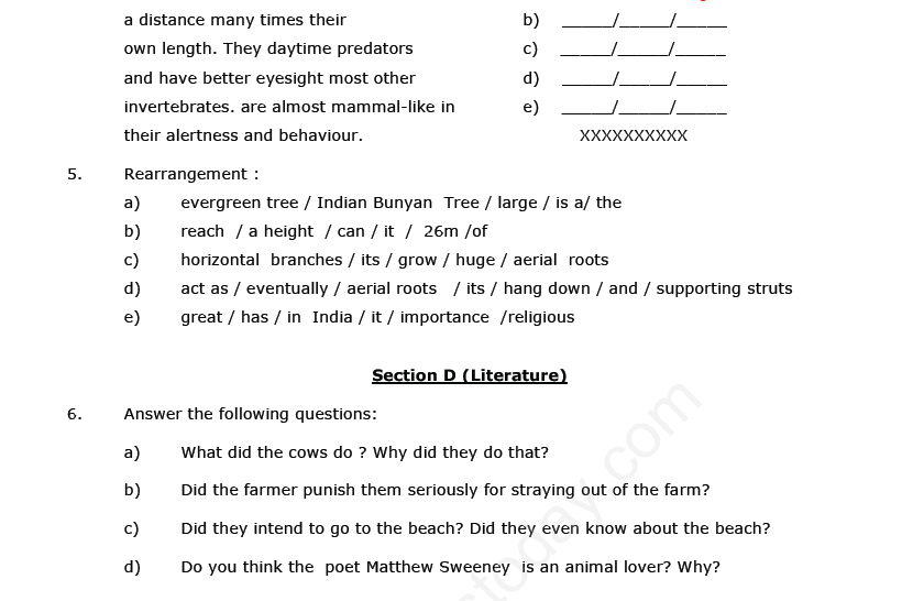 Unseen Passage For Class 6 Icse Pdf Russell Schwartz s English Worksheets